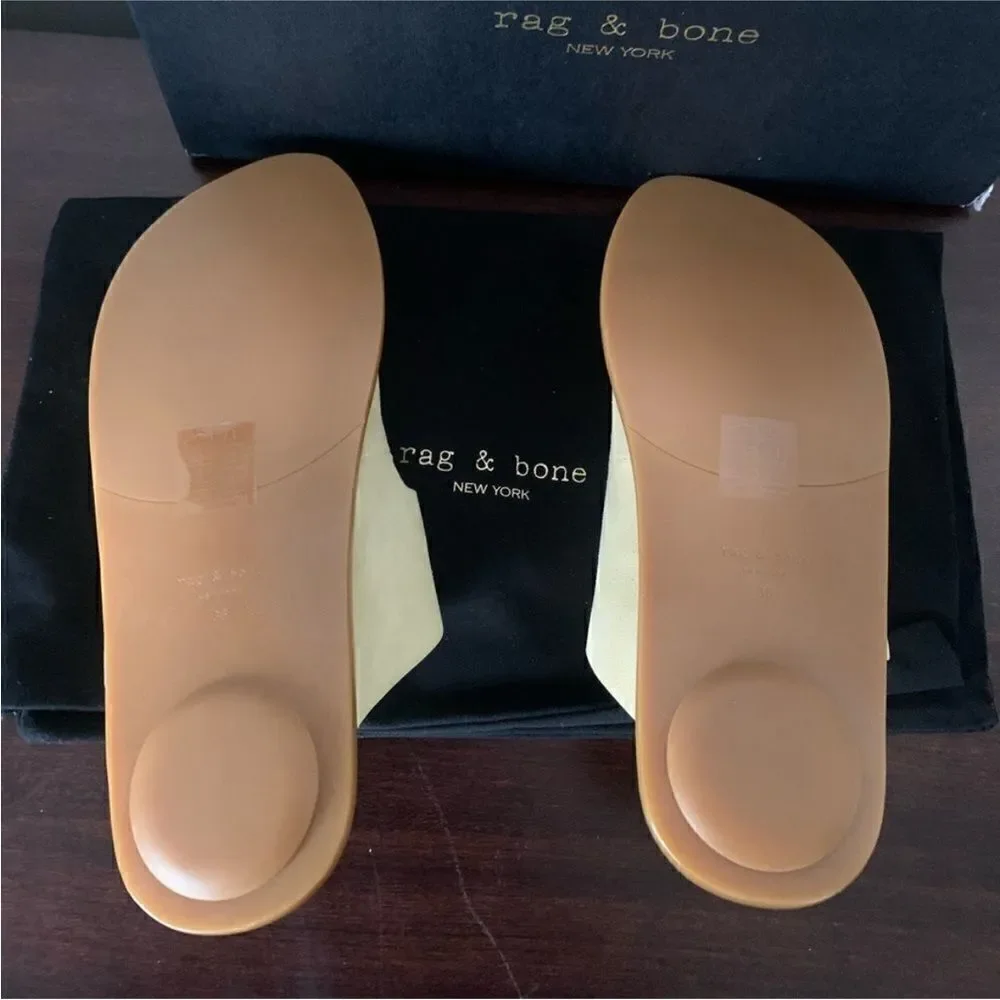 Rag&Bone Women’s strappy suede Leather upper/lining slide sandal Size 6 NIB